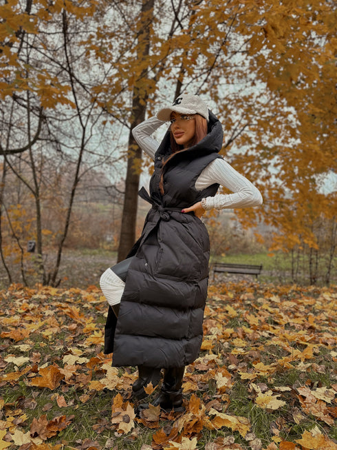 Long vest "FALL" FC27 - BLACK PRE-ORDER